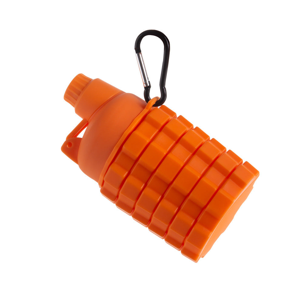 Sports Fitness Portable Silicone Foldable Retractable Mountaineering Cycling Water Bottle