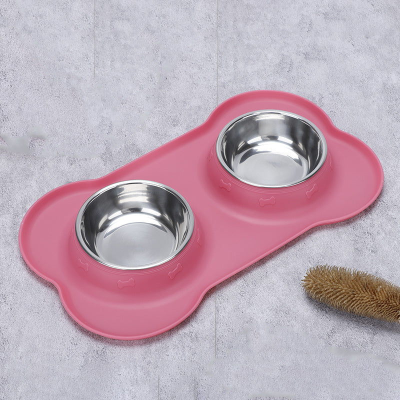 Silicone Pet Bowl Roll Edge Anti Spill Portable And Foldable