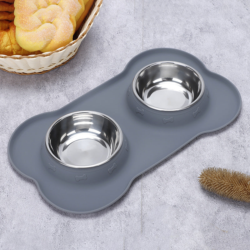 Silicone Pet Bowl Roll Edge Anti Spill Portable And Foldable