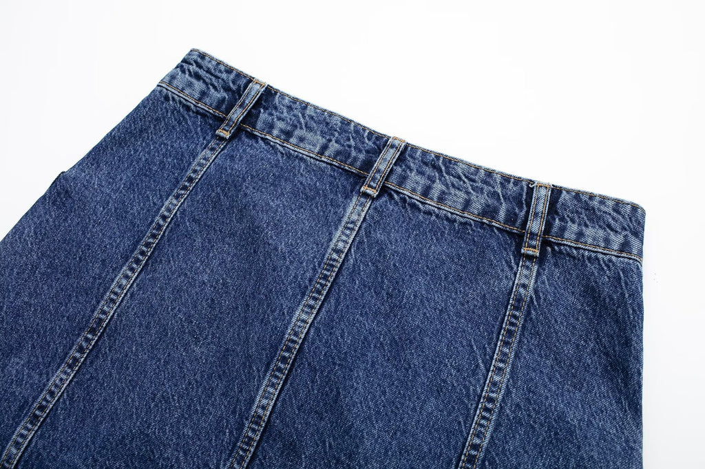 Women's Fashion Work Section Denim Half Skirt