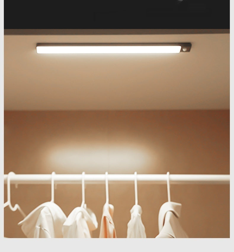 Stair Magnetic Three-color Wireless Led Smart Rechargeable Wardrobe Wine Closet Light Bar