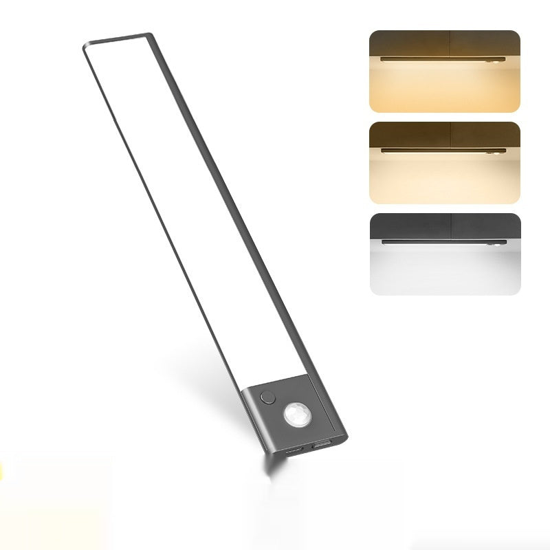 Stair Magnetic Three-color Wireless Led Smart Rechargeable Wardrobe Wine Closet Light Bar