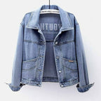 Loose Fashion Short Embroidered Denim Jacket