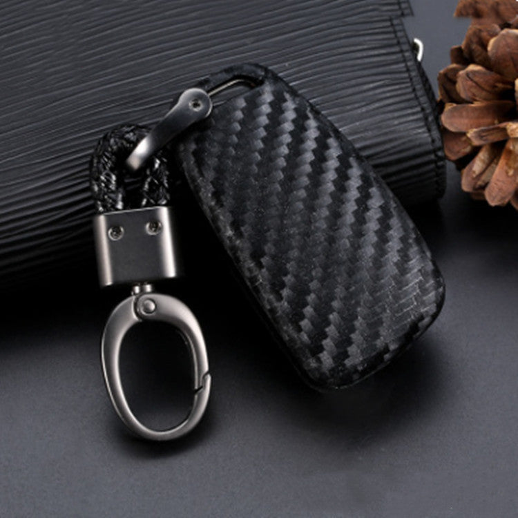 Carbon Fiber Silicone Foldable Remote Control Key Case