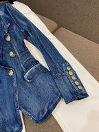 Fashion Simple Women's Double Breasted Denim Jacket