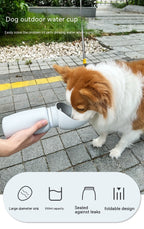 Outdoor Portable Large-capacity Water Cup Silicone Foldable Drinking Water Bottle For Pets