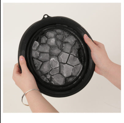 Foldable Portable Ice Cube Mold Ice Baby Home Travel Silicone Basin