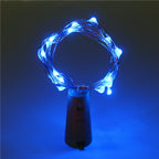 Red wine cork string 2 meters 20 colorful lights