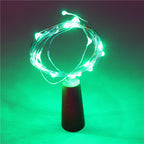 Red wine cork string 2 meters 20 colorful lights