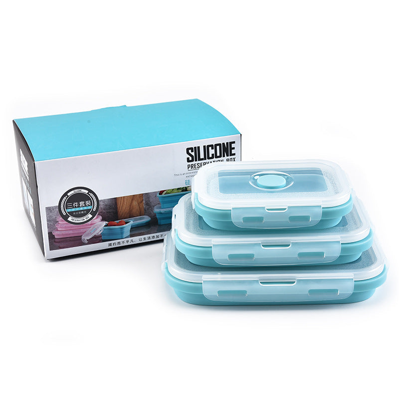 Creative Silicone Foldable Lunch Box 3-piece Set