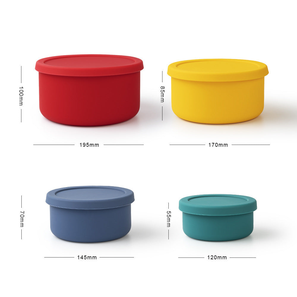 Microwaveable Foldable Silicone Sealed Lunch Box