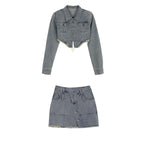 Women's Fashionable Jacket Skirt Two-piece Set