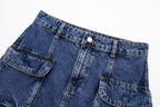 Women's Fashion Work Section Denim Half Skirt