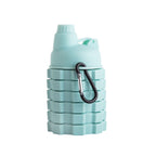 Sports Fitness Portable Silicone Foldable Retractable Mountaineering Cycling Water Bottle
