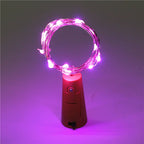 Red wine cork string 2 meters 20 colorful lights