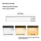 Stair Magnetic Three-color Wireless Led Smart Rechargeable Wardrobe Wine Closet Light Bar