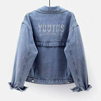 Loose Fashion Short Embroidered Denim Jacket