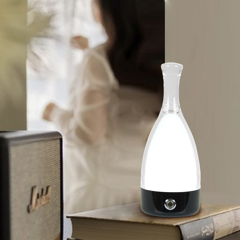 Portable Wine Bottle Charging Lamp Leather Led Touch Dimming Atmosphere Small Night Lamp