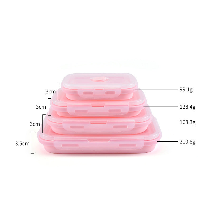 Creative Silicone Foldable Lunch Box 3-piece Set