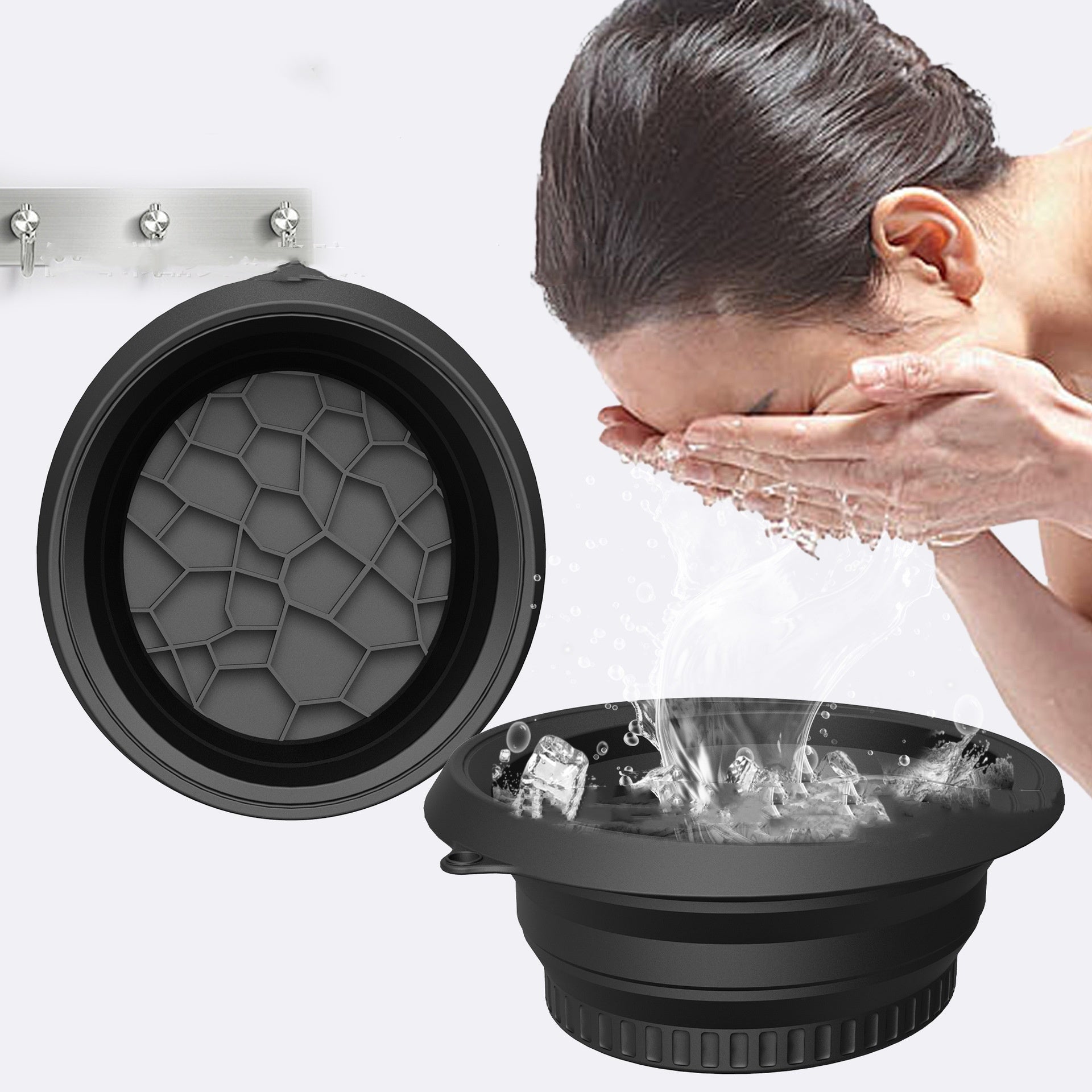 Foldable Portable Ice Cube Mold Ice Baby Home Travel Silicone Basin