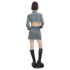 Women's Fashionable Jacket Skirt Two-piece Set