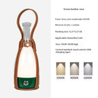 Portable Wine Bottle Charging Lamp Leather Led Touch Dimming Atmosphere Small Night Lamp