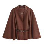 Spring Woolen Short Overcoat For Women