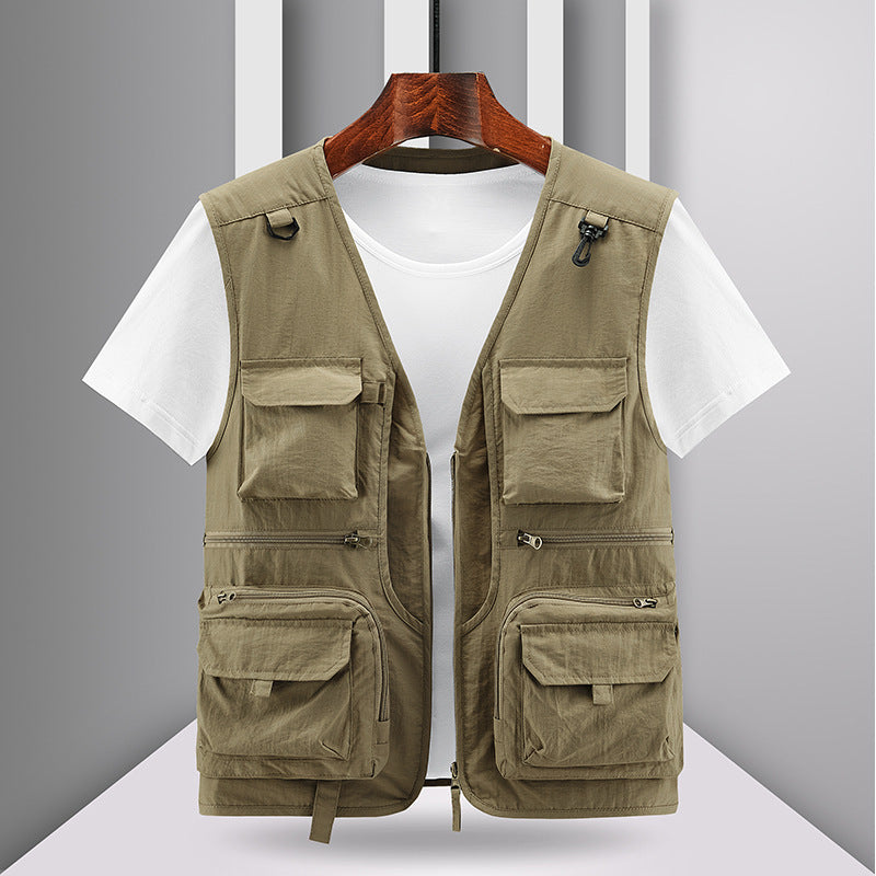 Outdoor Large Size Men's Multi-pocket Vest
