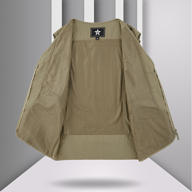 Outdoor Large Size Men's Multi-pocket Vest