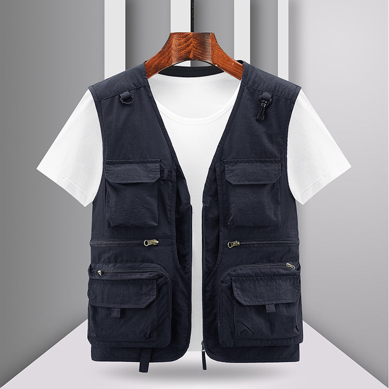 Outdoor Large Size Men's Multi-pocket Vest