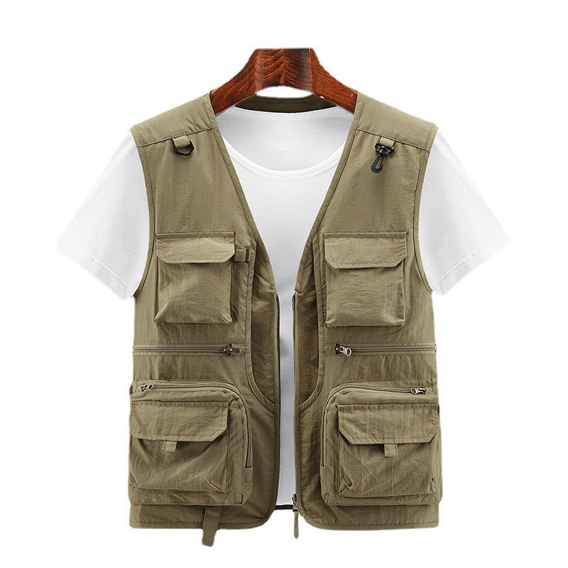 Outdoor Large Size Men's Multi-pocket Vest
