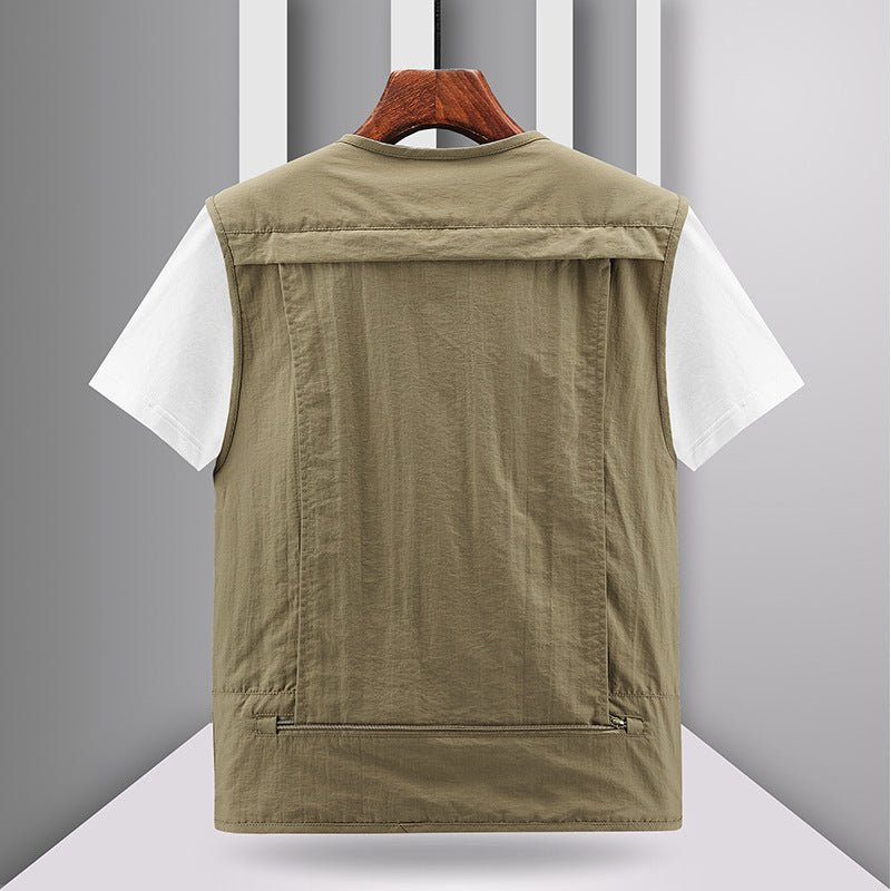 Outdoor Large Size Men's Multi-pocket Vest