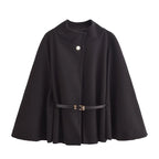 Spring Woolen Short Overcoat For Women