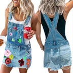 Ladies Slim Suspender Half Body Denim Suspender Skirt