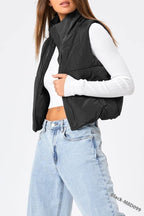 European And American New Stand Collar Zipper Slim Fit Cotton-padded Clothes For Women Fall Winter Coat