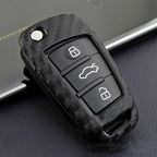 Carbon Fiber Silicone Foldable Remote Control Key Case
