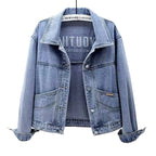 Loose Fashion Short Embroidered Denim Jacket