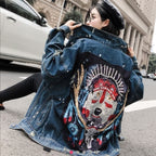 New Korean Women's Hooded Denim Short Jacket