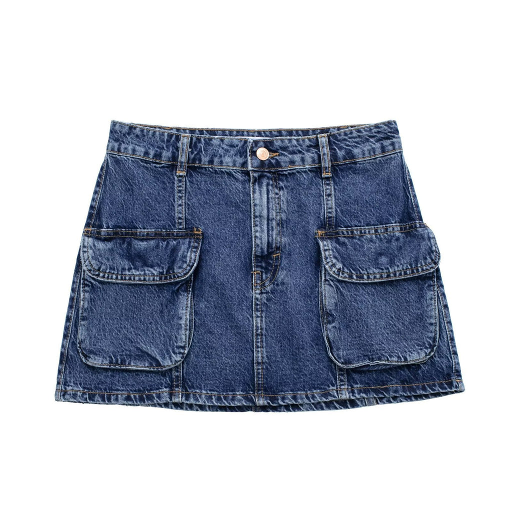 Women's Fashion Work Section Denim Half Skirt