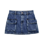 Women's Fashion Work Section Denim Half Skirt