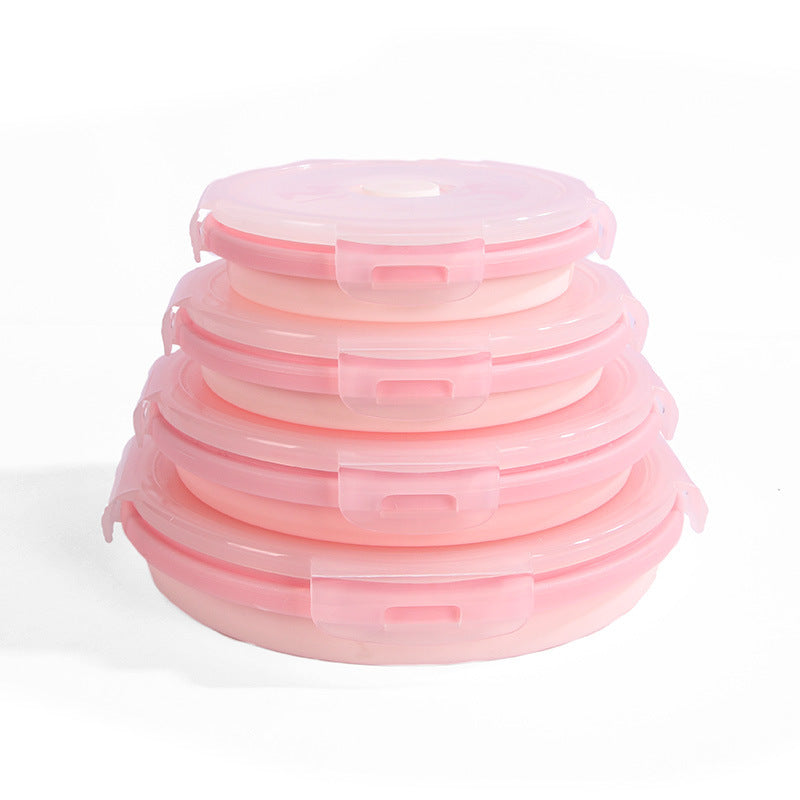 Microwaveable Foldable Silicone Sealed Lunch Box