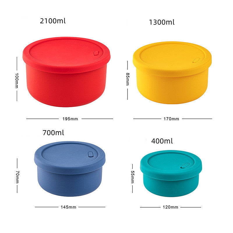 Microwaveable Foldable Silicone Sealed Lunch Box