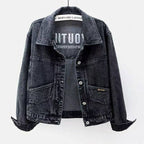 Loose Fashion Short Embroidered Denim Jacket