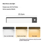 Stair Magnetic Three-color Wireless Led Smart Rechargeable Wardrobe Wine Closet Light Bar